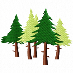 Trees Embroidery Design 10